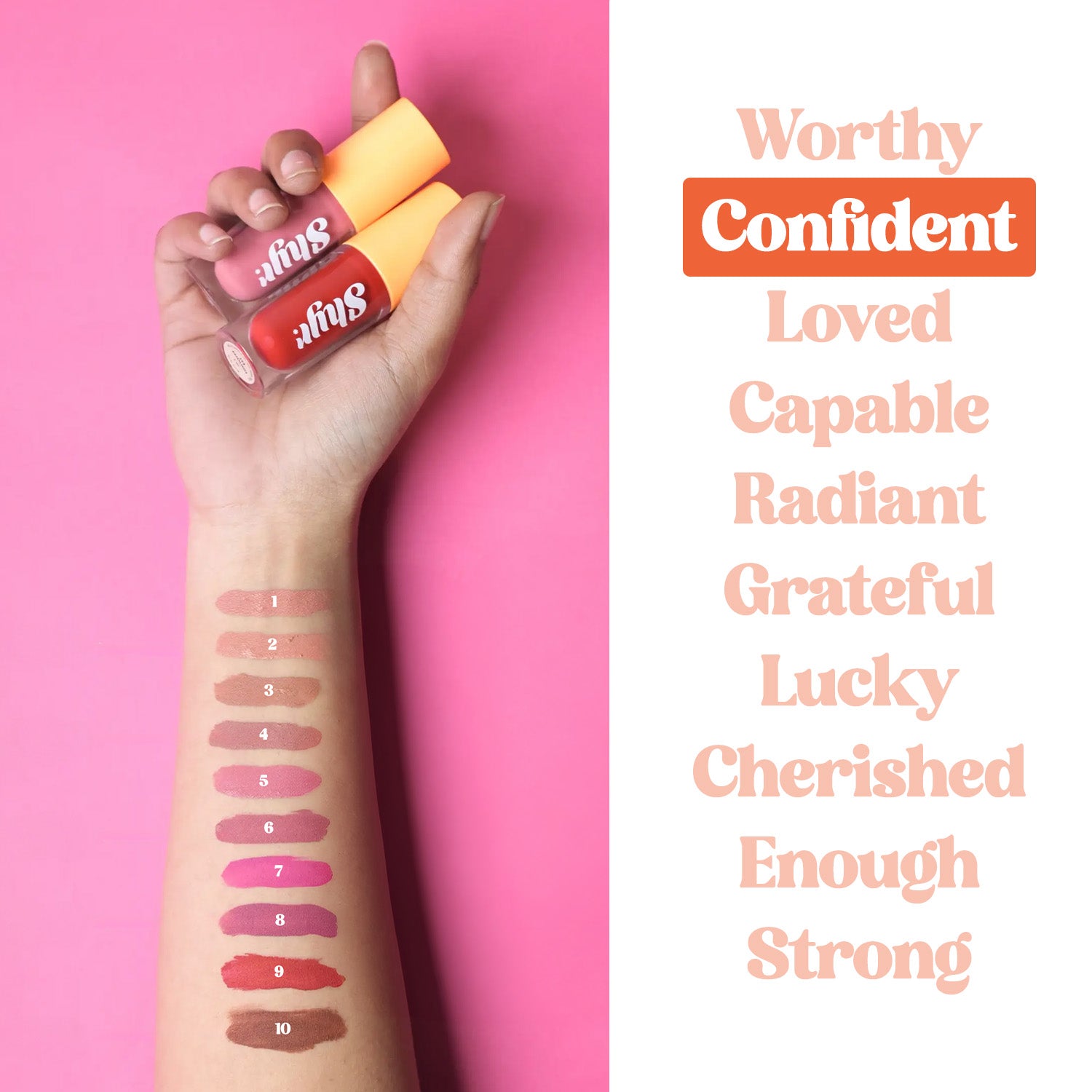 Confident Lipstick Swatches